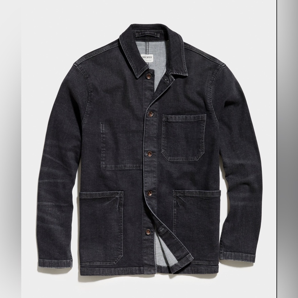 DENIM CHORE COAT IN BLACKTOP